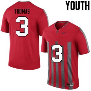 Youth Ohio State Buckeyes #3 Michael Thomas Throwback Nike NCAA College Football Jersey Restock VBI0444CS